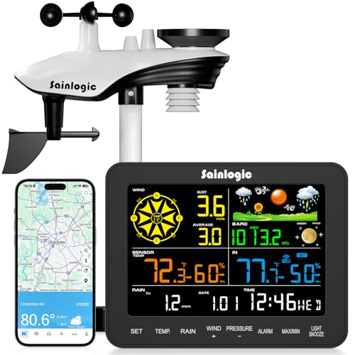 Sainlogic Smart WiFi Weather Stations Wireless Indoor...