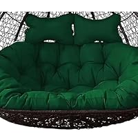 Outdoor 2-persoons hangende eierstoel kussen rood dubbele hangende mand stoel vervanging hangmat stoel kussen voor 2-zits eierstoel schommel 150 x 110 cm