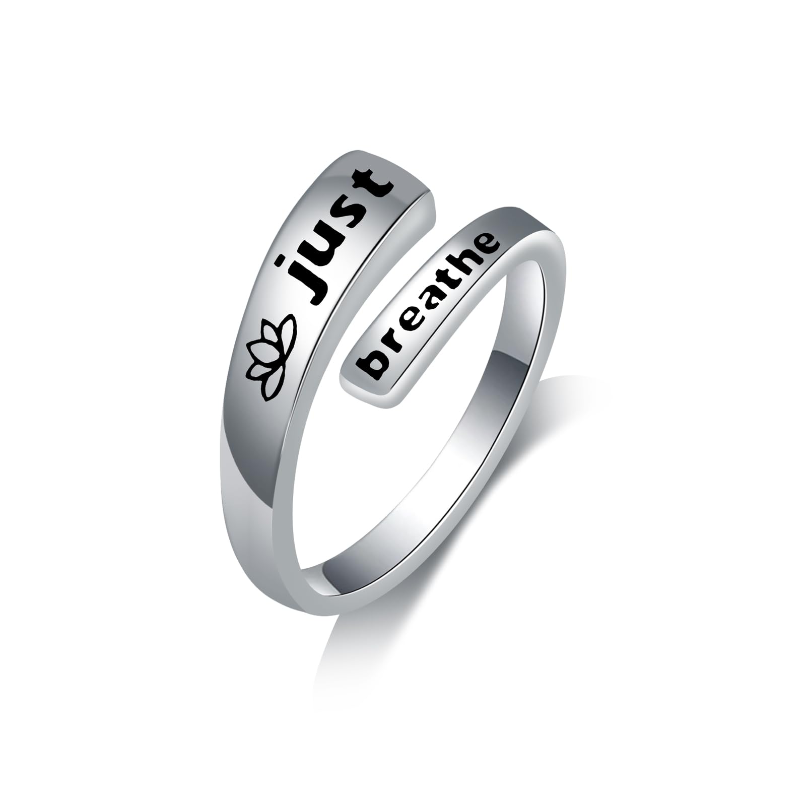 Wenansly Adjustable Inspirational Rings for Women - 925 Sterling Silver Hope Rings Faith Spiritual Encouragement Jewelry Gift for Daughter Mom