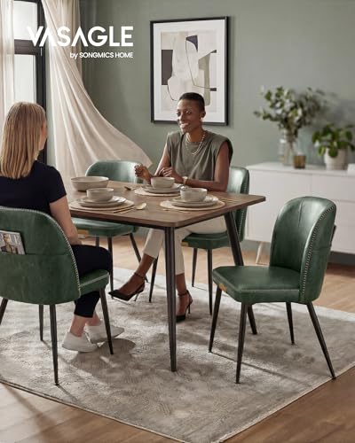 Image of VASAGLE Dining Chairs Set of 4, Upholstered Kitchen Chairs