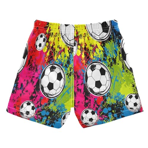 Swimming Trunks for Kids, Anti Chafe Swim Trunks for Boys 2 T, Soccer Ball2