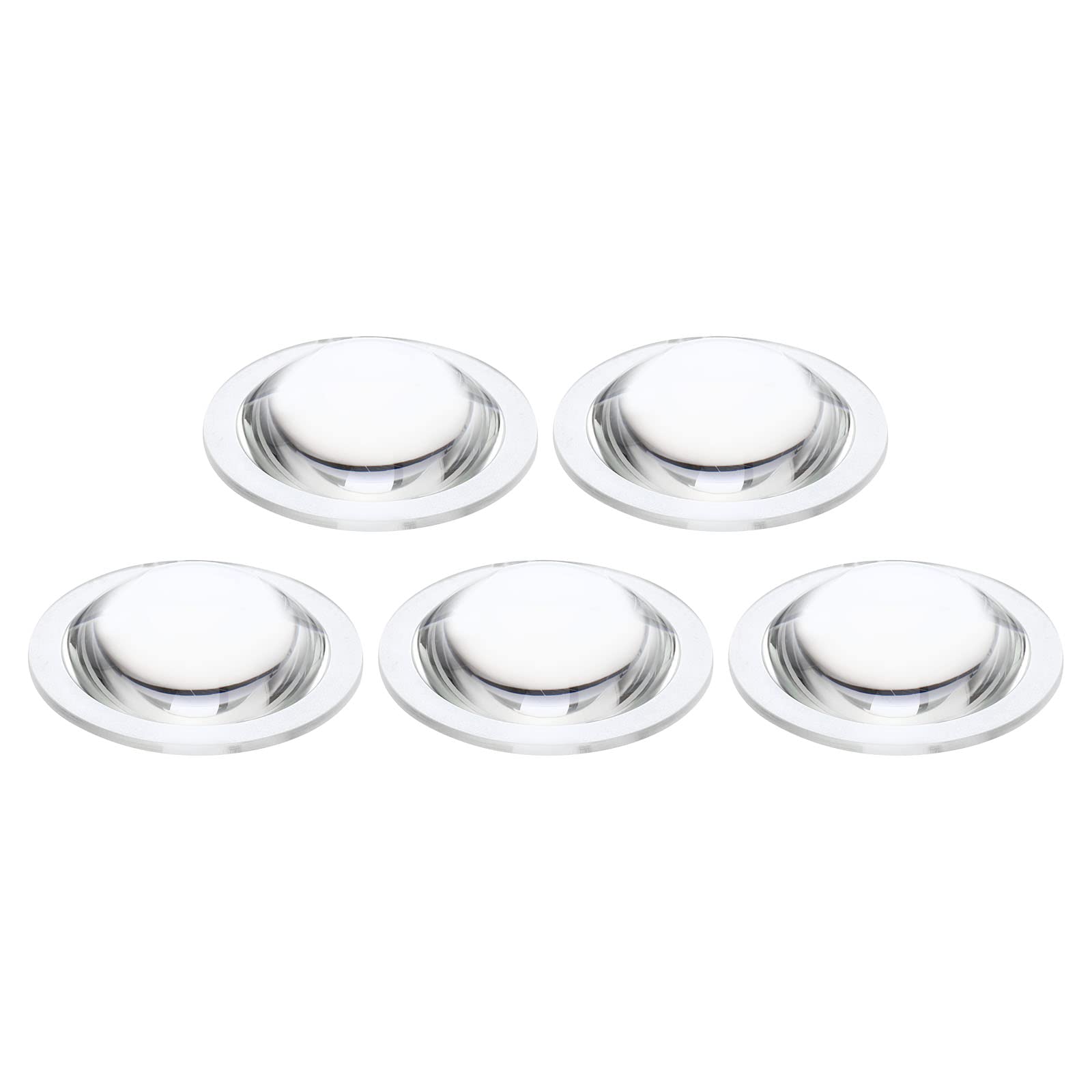 PATIKIL Diameter 56mm Height 15mm Flat Convex Lens, 5 Pcs Acrylic LED Optical Convex Condenser Lens for LED Flashlight Bike Head Lamp, Transparent