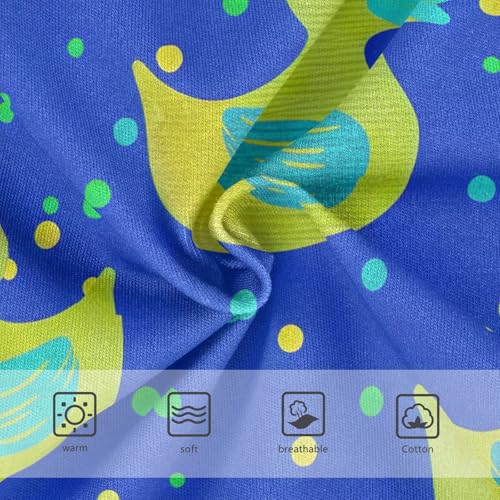 Personalized Girls Underwear Toddler 2t Cotton Panties Little Girl Cute Ducks Blue Briefs Girls Undies3