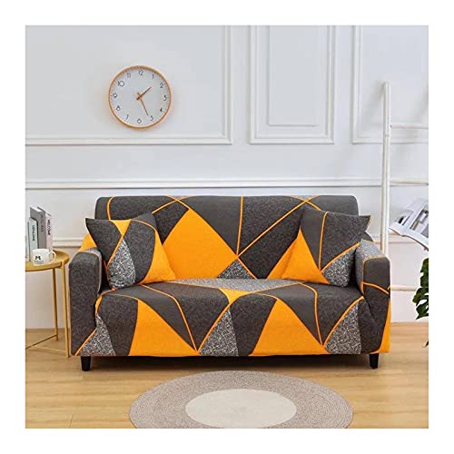 Housse de sofa 4 places extensible à motif géométrique