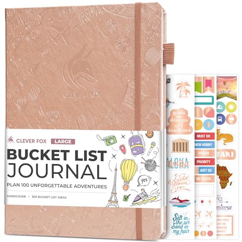 Livre inspirant bucket list A4 or rose pour planifier les projets de couple