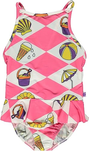 Combinaison de bain UV50 Småfolk pour fille avec motifs de vacances d'été