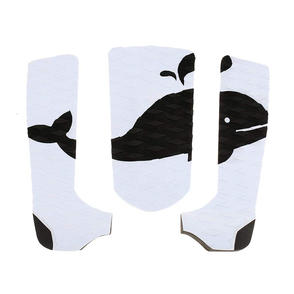 removedor de cera para tablas de surf 3 pieza de cola tabla de surf antideslizantes Con Surf Surf Cubierta antideslizante apretones Blanco Negro Bodyboard Deportes acuáticos Surf accesorios peine de c