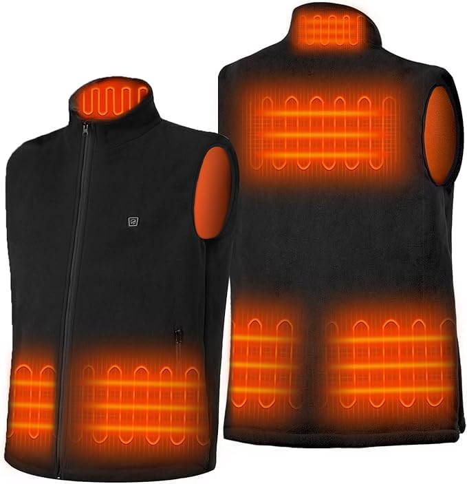 DR.PREPARE Beheizbare Weste Herren Fleeceweste Damen Heizweste Einstellbar...