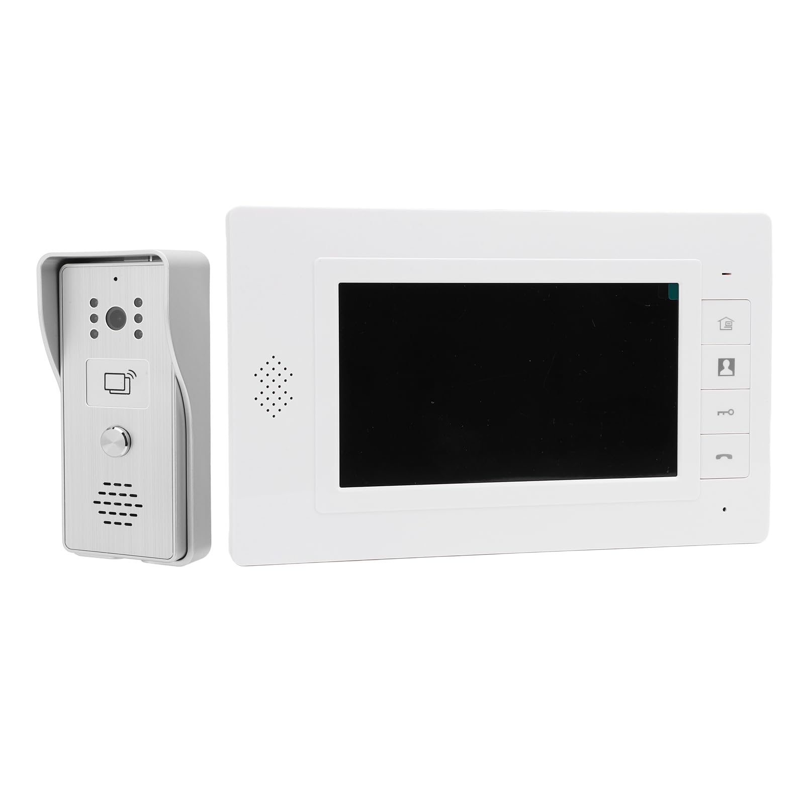 di Videocitofono, Kit Videocitofono Cablato con Monitor da 7 Pollici, di Videocitofono per Campanello Video Esterno per Interni per Villa, Appartamento, Ufficio, Casa (Spina