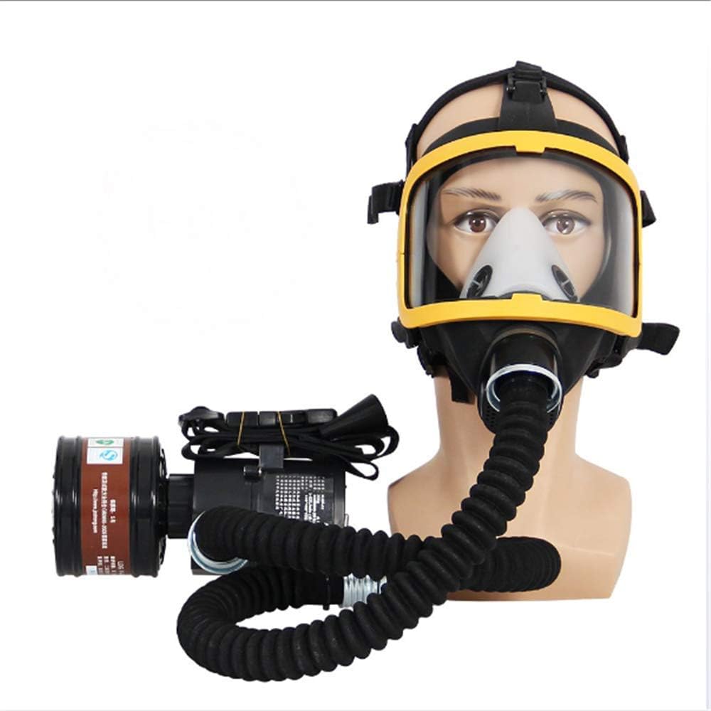 Electric Air Purifying Respirator | Constant Flow Full Face Mask with Adjustable Silicone Seal for Spray Painting, Welding & Laboratory Protection