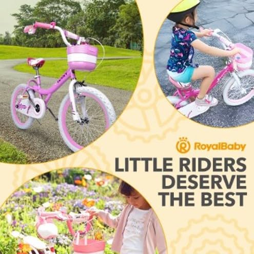 Image of Royalbaby Princess Girls Kids Bike 12 14 16 18 20 Inch Children Bicycle with Basket for Age 3-12 Years