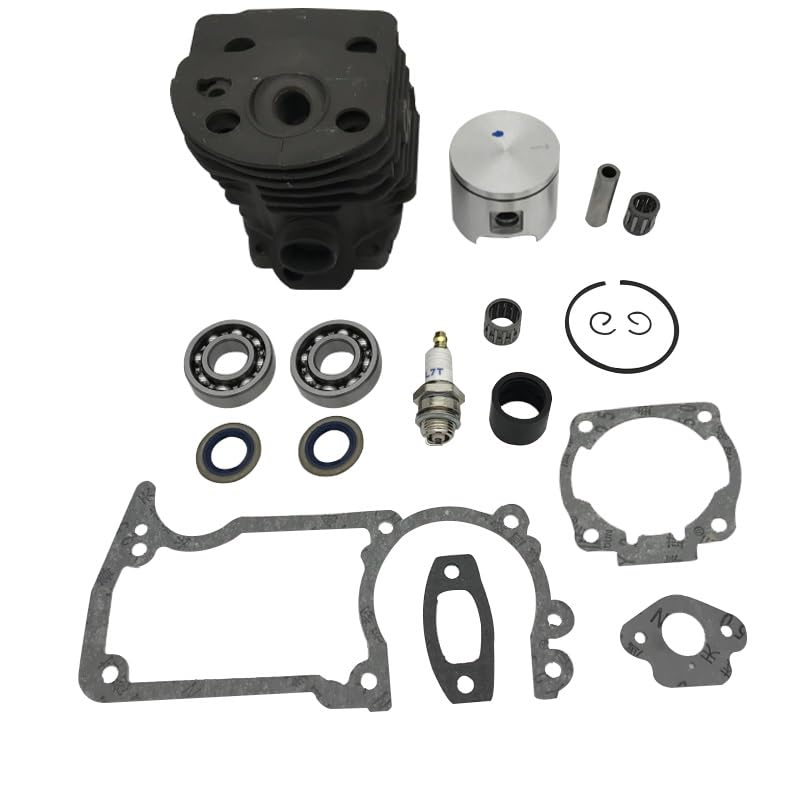 Części do kosiarki 46mm zestaw uszczelek olejowych łożyska tłoka cylindra pasuje do Husqvarna 50,51,55 Rancher silnik gazowy piła łańcuchowa ogrodowe części zamienne Ferramentas