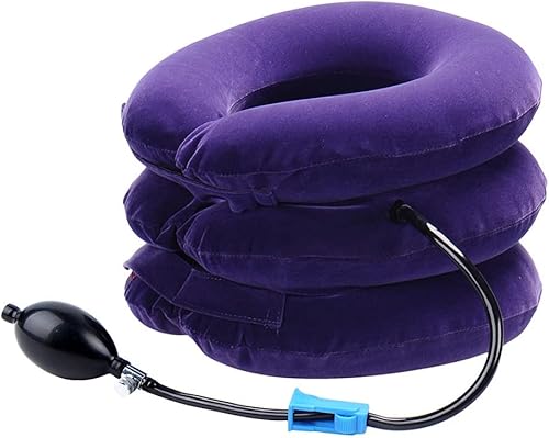Dispositivo de tracción cervical para cuello hinchable fácil de usar para alivio de dolor crónico de cuello y hombro alineación de tracción cuello