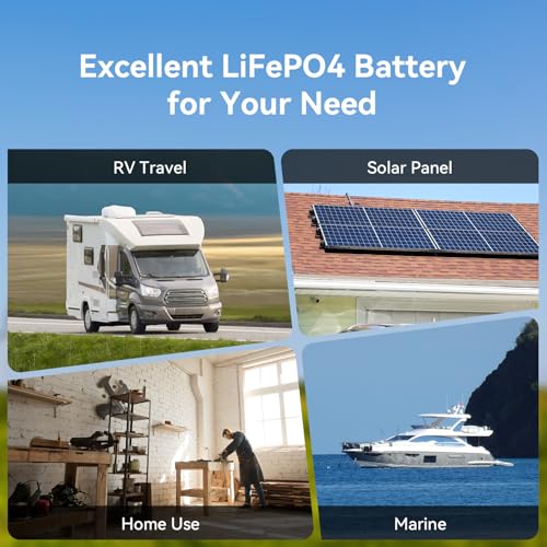 Image of PECRON WB12200 12V 200Ah LiFePO4, 2560Wh LiFePO4, App Control, Built-in 200A BMS for Off-Grid, Solar System, Camper