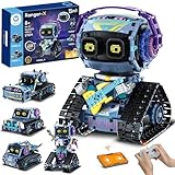 Sillbird Robot Building Kit with Remote Control STEM Gifts for Kids Boys Ages 8-12, Coding Robotic Technic Creative Toys for Birthday - Build 5in1 Model with 433 Pieces
