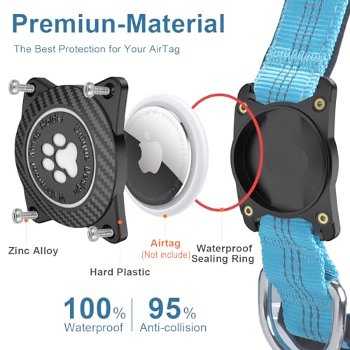 Ytanest Reflective AirTag Dog Collar, Waterproof Air Tag Dog Collar Holder - Image 3