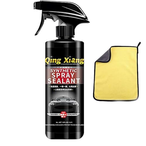 車用コーティング剤、500ML イックコーティングスプレー Qing Xiang Synthetic Spray Sealant カーコーティング剤 セラミックコーティング、撥水防汚 クイックコーティングスプレー 耐高温 全車適用 自動車用ナノコーティング