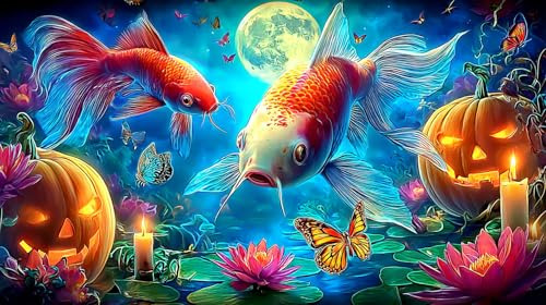 Rompecabezas imposible de peces koi de 1000 piezas para superar el aburrimiento en casa