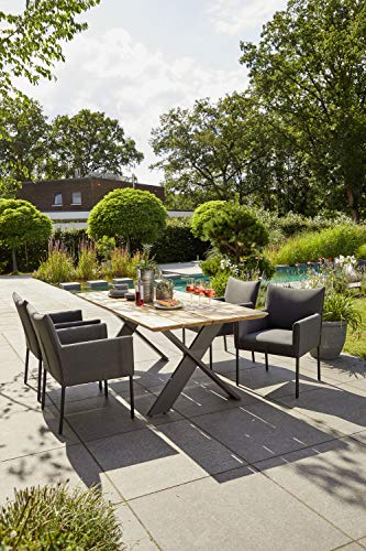 OUTDOOR Gartentisch X-Fuß (BHT 200x75x100 cm) BHT 200x75x100 cm braun Gartentisch Outdoortisch Balkontisch… – Bild 5