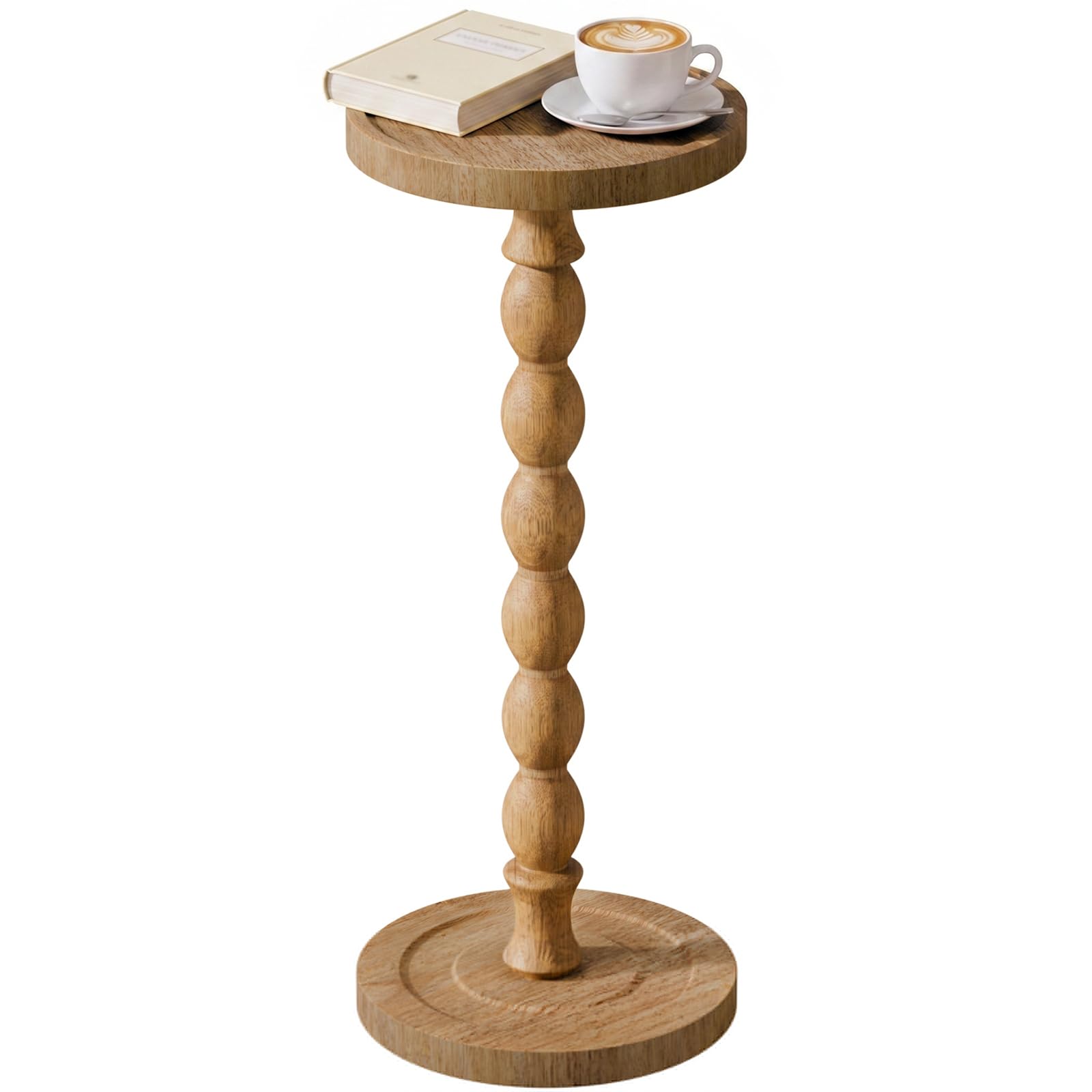 iFaveorr Small Round Rubberwood Drink Table