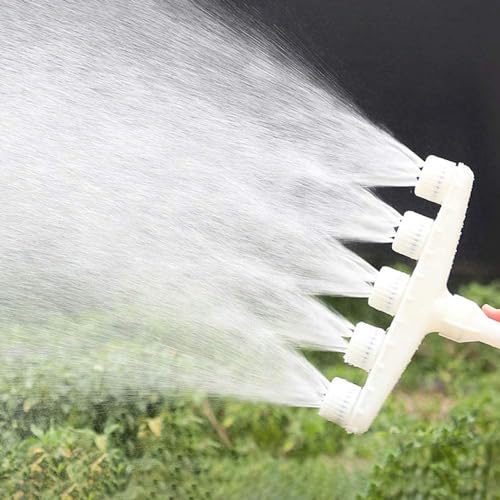 Garden Water Pipe Sprayer 6 Nozzle Sprinkler Larger Irrigation Area Garden Sprayer with Flow-Adjustment Connector for Agricultural Irrigation Lawn Watering Plants Garden Water Pipe Sprayer 6 Nozzle Sprinkler Larger Irrigation Area Garden Sprayer with Flow-Adjustment Connector for Agricultural Irrigation Lawn Watering Plants