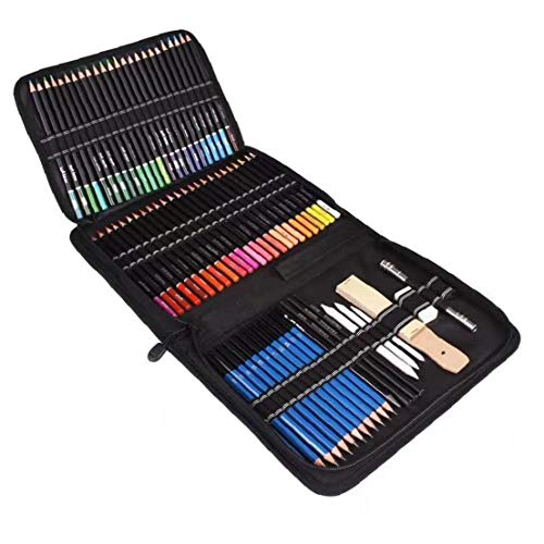 nJiaMe 72 Coloring Pencils Set für Skizzierung Malbücher School Supplies für Berufskünstler Erwachsene Kinder Fließend…