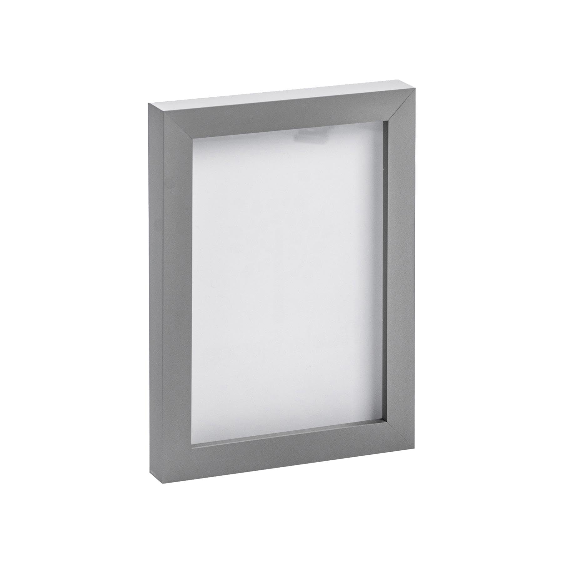 Nicola Spring Grey Photo Frame - Fits Photo Size 5 X 7 (12 X 17Cm) - Pack Of 1 - Picture Frame Wall Mounted Small Portrait With Stand Freestanding Certificate Poster Display
