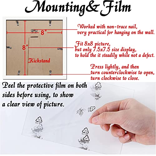 Icariery White 8X8 Picture Frame Set Of 2, High Transparent Picture Frames For 8 X 8 Suqre Photo Canvas Collage Poster Certificate Wall Gallery Horizontal Vertical 8 By 8 #TOP4