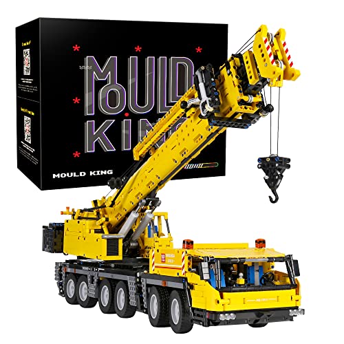Mould King 17013H Crane Truck Building Kits, Building Blocks Sets Construction Vehicles Toys with Motor/APP Remote Control, Gift Toy for Kids Age 8+ /Adult Collections Enthusiasts(4460 Pieces)