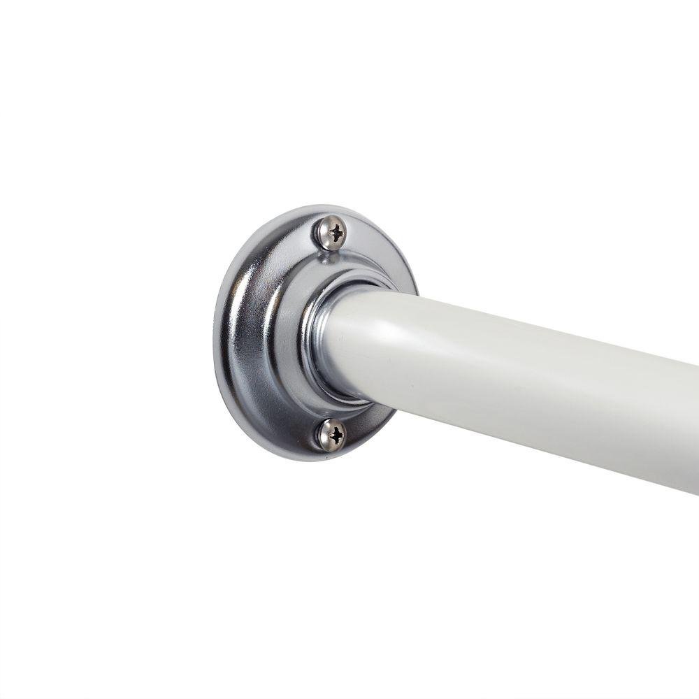 AL500S, NeverRust Aluminum Permanent Mount Shower Rod, 60 Inches, Chrome