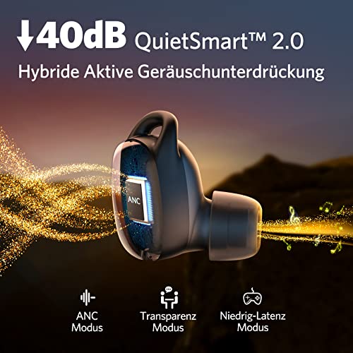 EarFun Bluetooth Kopfhörer in Ear, Free Pro 2 In Ear Kopfhörer Kabellos mit 6 Mics QuietSmart™ 2.0 Hybrid Active Noise… - Image 3