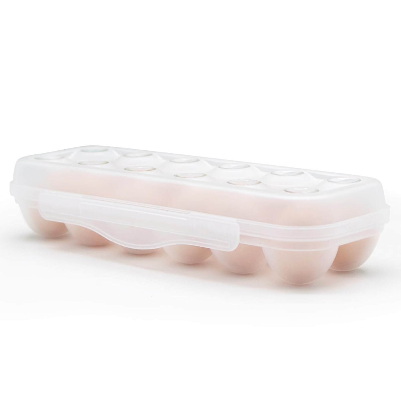 X spring Egg Holder for Fridge, Egg Organizer for Refrigerator with 12 Spaces, Portable Egg Tray with Lid, Stackable Egg Storage with Safety Buckle, for All Kinds of Refrigerators to Store Eggs