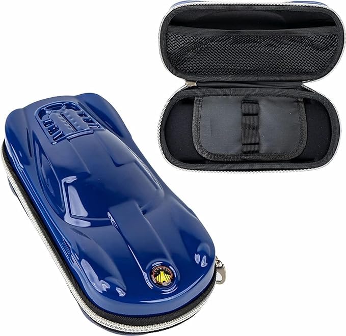 Ranjkri Pencil Case for Kids – Car Design Zipper Pencil Pouch for Boys, Pencil Case Set for Kids, Stationary Pouch for Students School Supplies, Birthday Return Gift for Kids (Super Car Blue)
