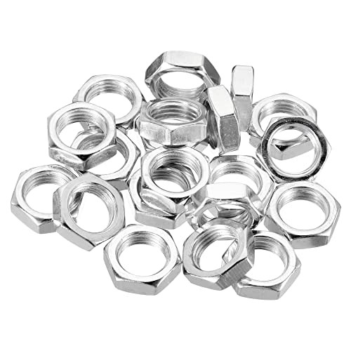 PATIKIL M16 x 1.5 Steel Hex Nuts, 20 Pack Metric Thread Zinc Plated Finished Hardware Nuts Screw Bolt Fasteners 7mm Height