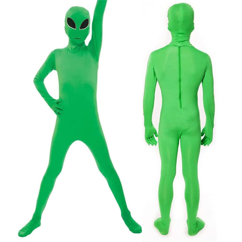 [アマゾンらく店] 全身タイツ 宇宙人 子供用コスプレ 仮装 異星人 ハロウィン 連体服 面白い いたずら 人気 パフォーマンスイベント