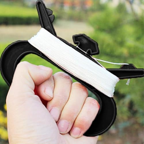 Miniatura 4 de ZUYYON Mango de cuerda de cometa - Cuerda de cometa de 328 pies, paquete de 2 unidades en total de 656 pies con carrete de conector, enrollador de