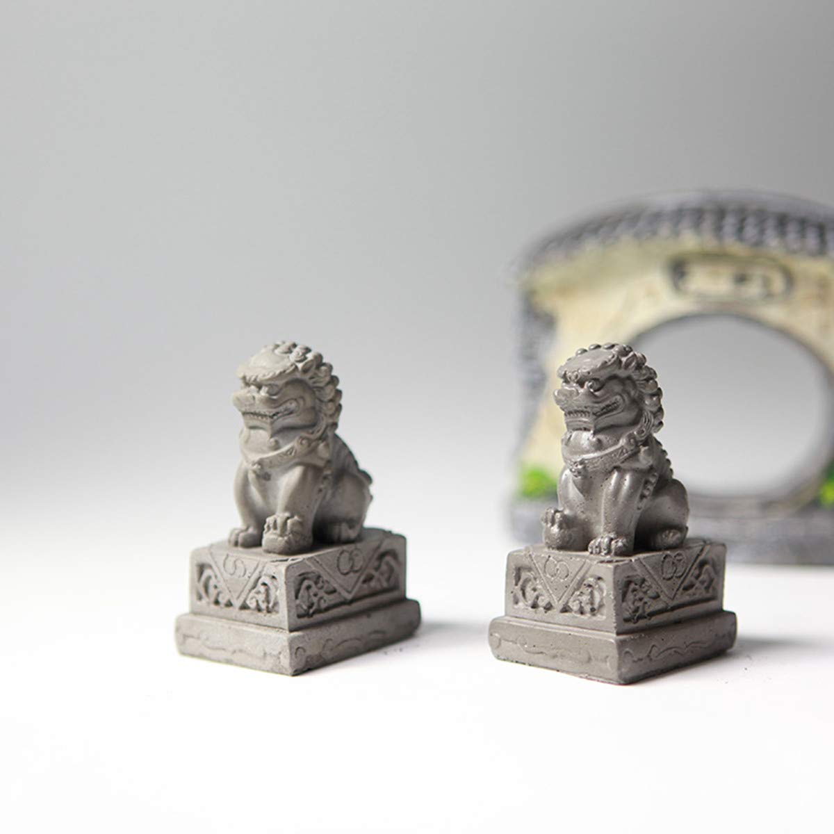 Beijing Guardian Lions Pair, Fu Foo Dogs Standbeelden, Hars Chinese Feng Shui Decor Welvaart Accessoires Figurine, Voor Thuis En Kantoor Tuin Beeldhouwkunst,B,S Beijing Guardian Lions Pair, Fu Foo Dogs Standbeelden, Hars Chinese Feng Shui Decor Welvaart Accessoires Figurine, Voor Thuis En Kantoor Tuin Beeldhouwkunst,B,S