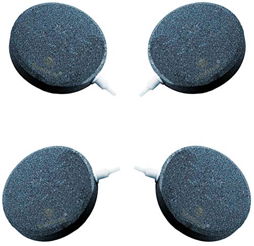 SunGrow Air Stone Bubblers, Round Gas Plate for Oxygenation, 4 Pcs per Pack