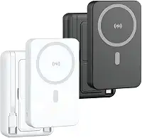 Power Bank 10000mAh Turbo Carregador Portátil Universal por Indução 10.000mAh Carregamento Ultra Rápido Suporte Dobrável Compatível Com Celular Com Carregamento Magnético USB-C PD QC 22.5w Universal