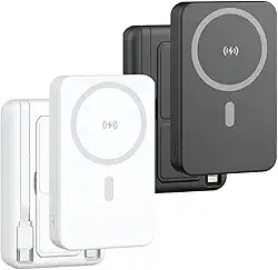 Power Bank 10000mAh Turbo Carregador Portátil Universal por Indução 10.000mAh Carregamento Ultra Rápido Suporte Dobrável Compatível Com Celular Com Carregamento Magnético USB-C PD QC 22.5w Universal