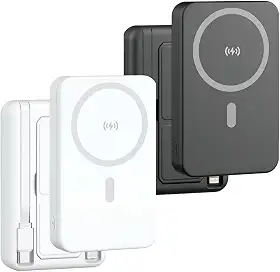 Power Bank 10000mAh Turbo Carregador Portátil Universal por Indução 10.000mAh Carregamento Ultra Rápido Suporte Dobrável Compatível Com Celular Com Carregamento Magnético USB-C PD QC 22.5w Universal