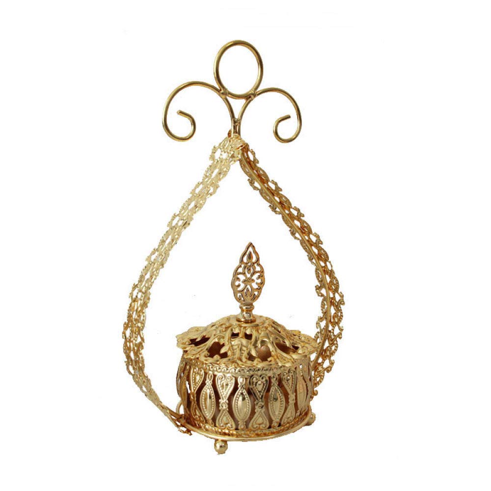 Encensoir en porcelaine dorée pour maison de thé et méditation