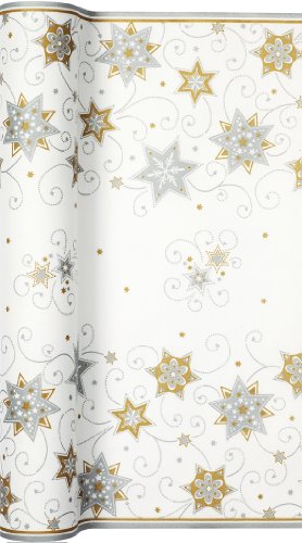 Tischläufer Rolle Stars and Swirls silver – Sterne & Wirbel...