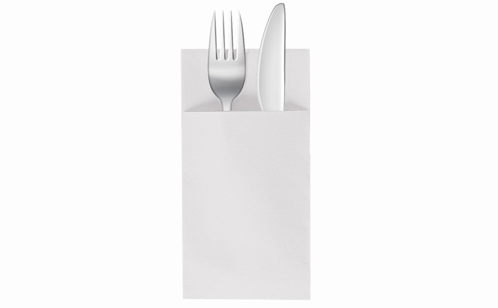 VelaHub Soft Point 50 Cutlery Napkins, High-Quality Disposable Napkins, 39 x 38 cm, White
