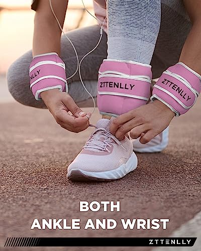 Image of Adjustable Ankle Weights for Women Men and Kids | 1 Pair 5 10 15 18 20 Lbs Leg Wrist Ankle Weight Straps for Yoga, Walking, Running, Aerobics, Gym, Dance, Pilates, Cardio