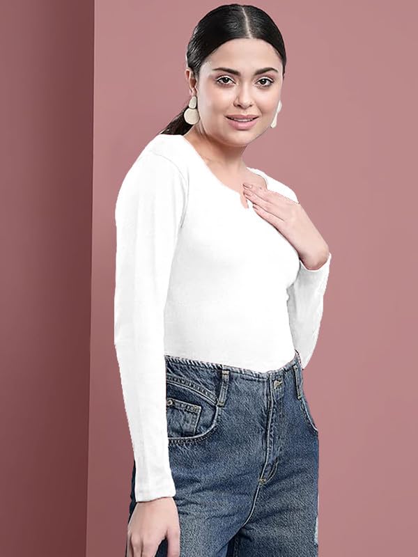 Image of Dream Beauty Fashion Women's V- Neck Long Sleeve Slim Fit Casual Tee Top, 23 inch inches (Trisha-01-P)