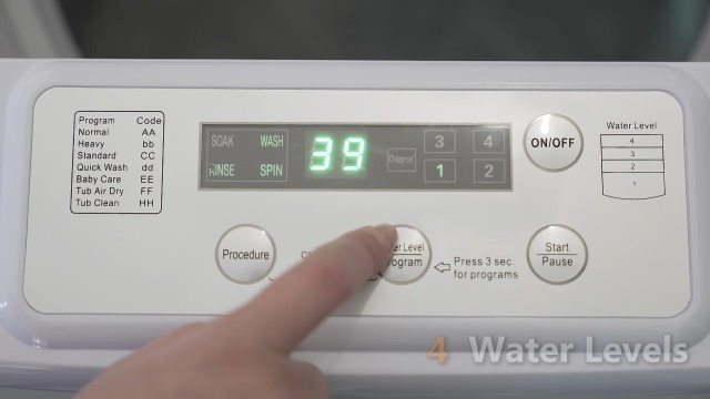Image of VCJ Portable Washing Machine, 20 Lbs Full-Automatic Portable Washer with 7 Wash Cycles, LED Display, Electric Laundry Machine for Apartment, RVs, Dorms