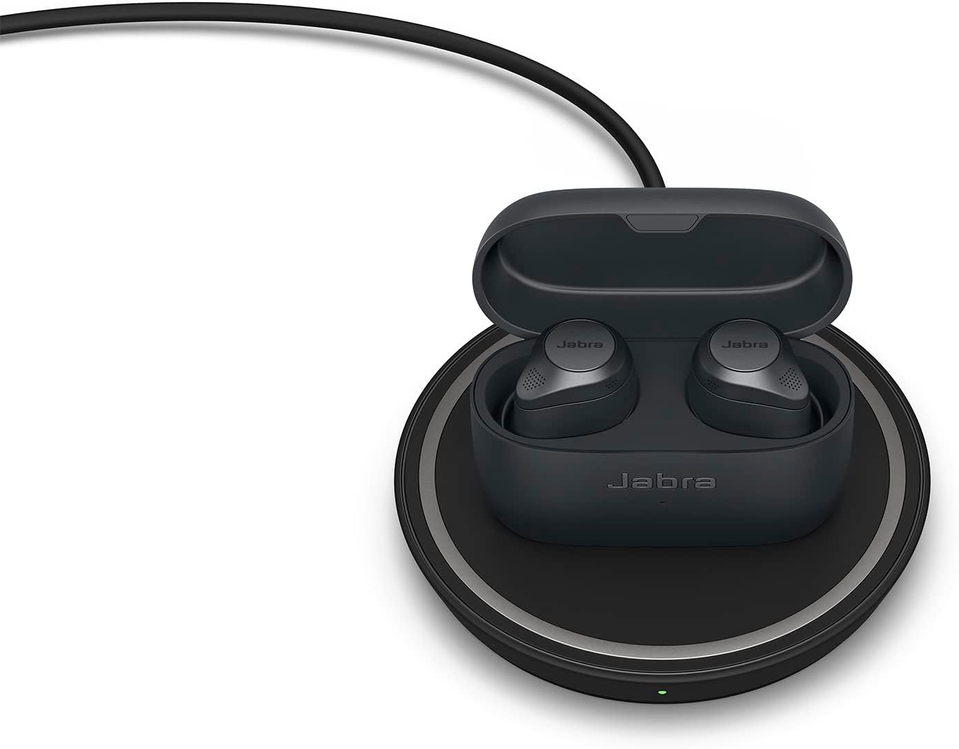 Jabra Elite 85t True Wireless Bluetooth Earbuds, Grey – Advanced Noise-Cancelling Earbuds for Calls & Music with Charging Case and 2 Wireless Charging Pads
