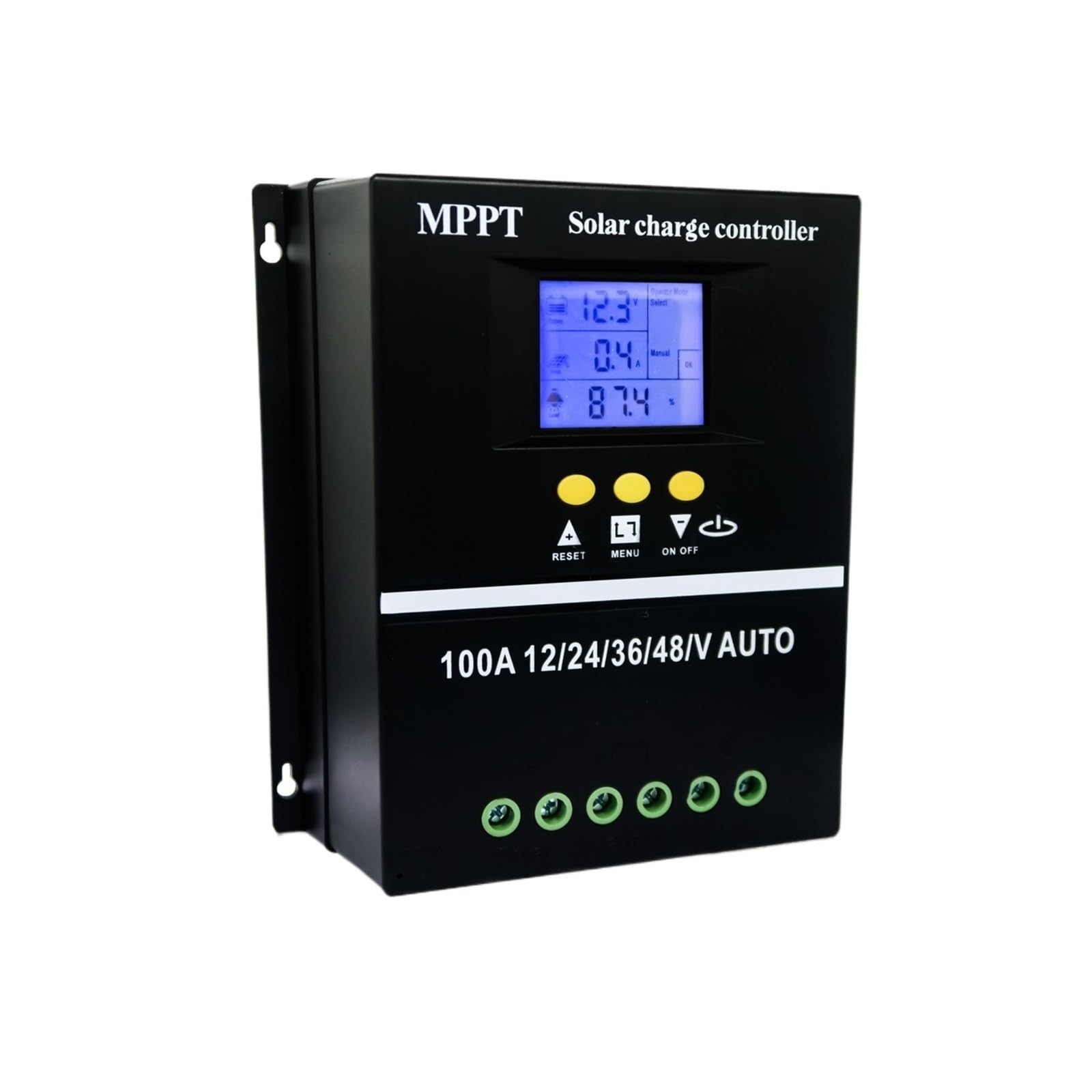 CUDTAPI MPPT 36V/48V/24V/12V Solar Charge Controller Tools 100A/80A/60A LCD Dual USB Lead Acid Lithium Batteries Quick Charger(60A)