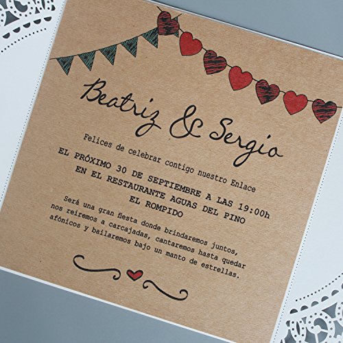 Picky Bride Rustic Wedding Invitations Ivory Laser Cut Invitation Announcement - Set Of 50Pcs #TOP3